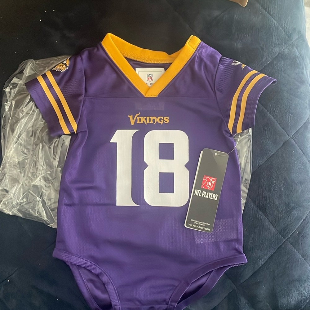 New! With Tags! Minnesota Vikings baby Jersey/bodysuit